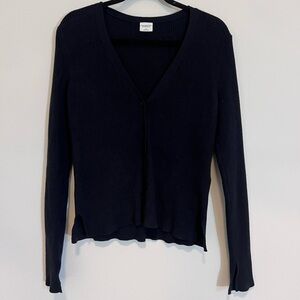 Abercrombie & Fitch Soft A&F Black Ribbed Cardigan